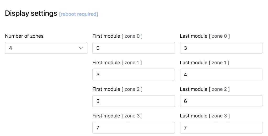 This is crucial. Without setting these options, my display only worked on three of the display panels.