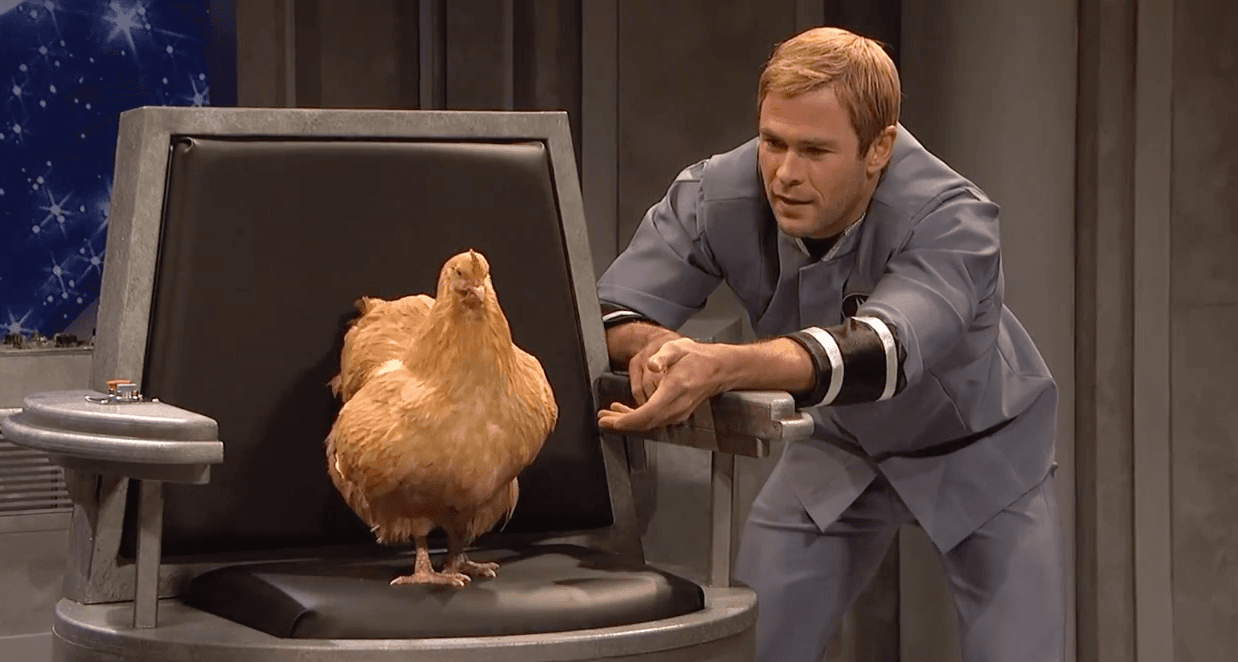 Chicken Captain and Chris Hemsworth on SNL