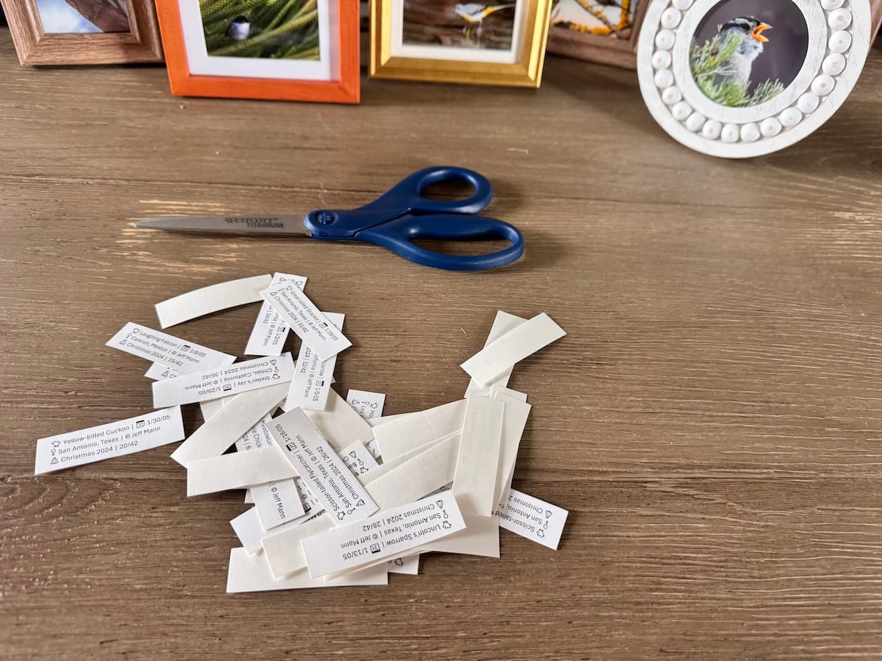 I made each label two inches wide