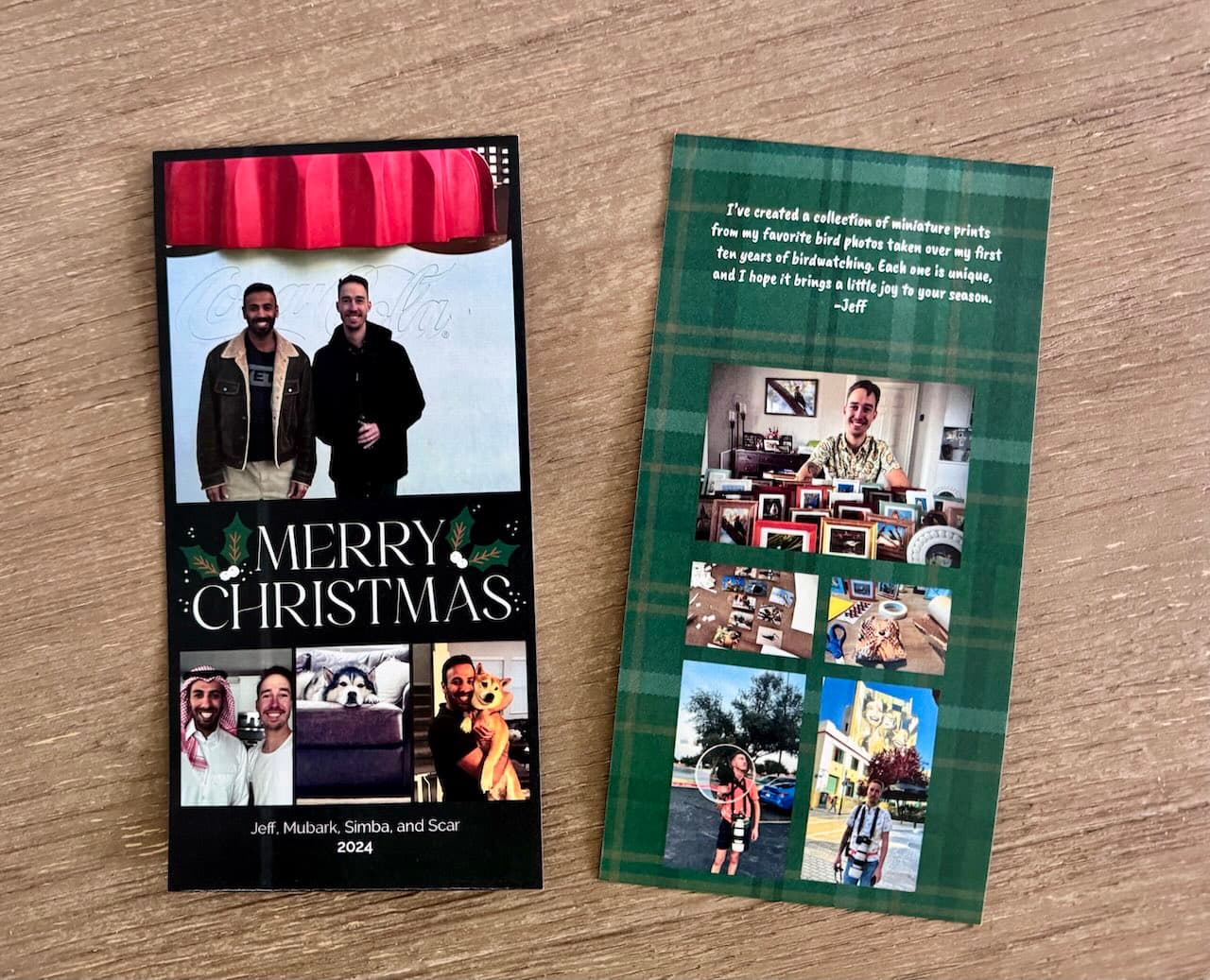 This printed holiday card was a last-minute addition to the project to so I could avoid handwriting 50 blank cards at the end.