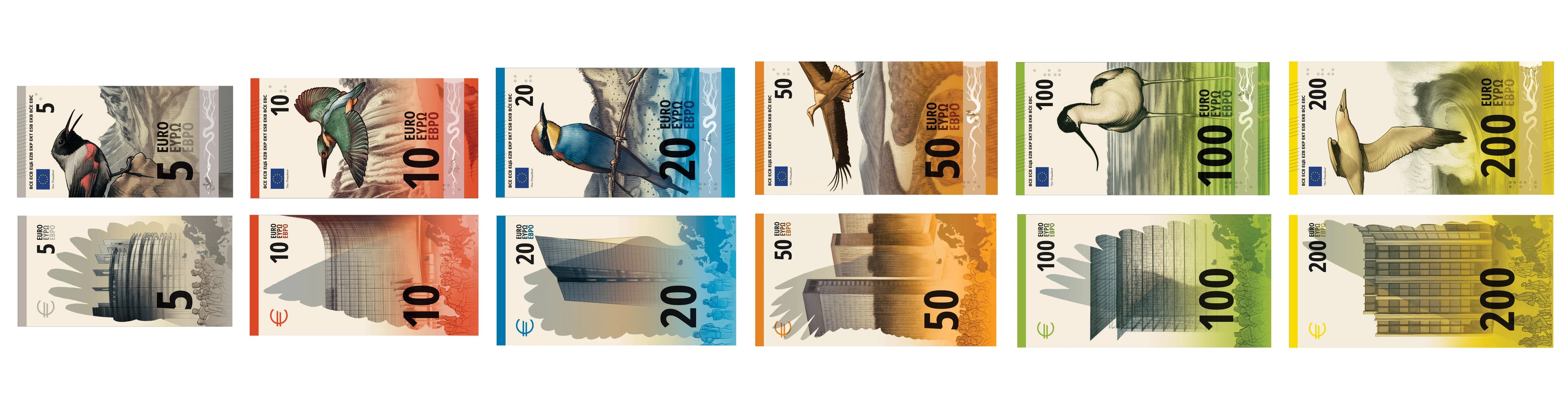 design J - new eu bank note proposed designs with birds