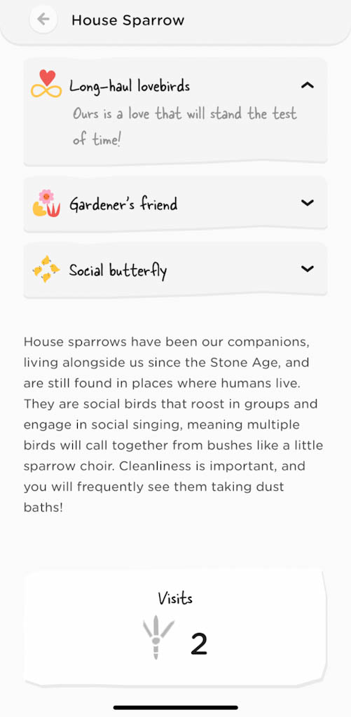 Facts, history, and total visits of the House Sparrow