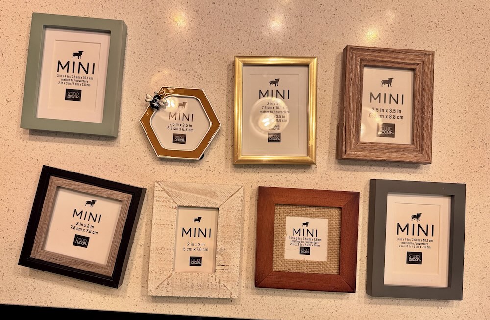 A handful of various mini frame styles I found at Michael’s