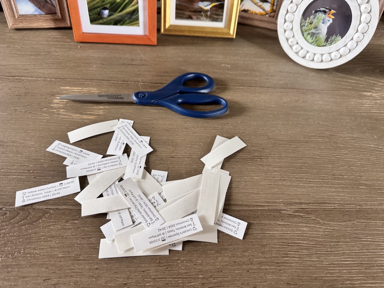 I made each label two inches wide