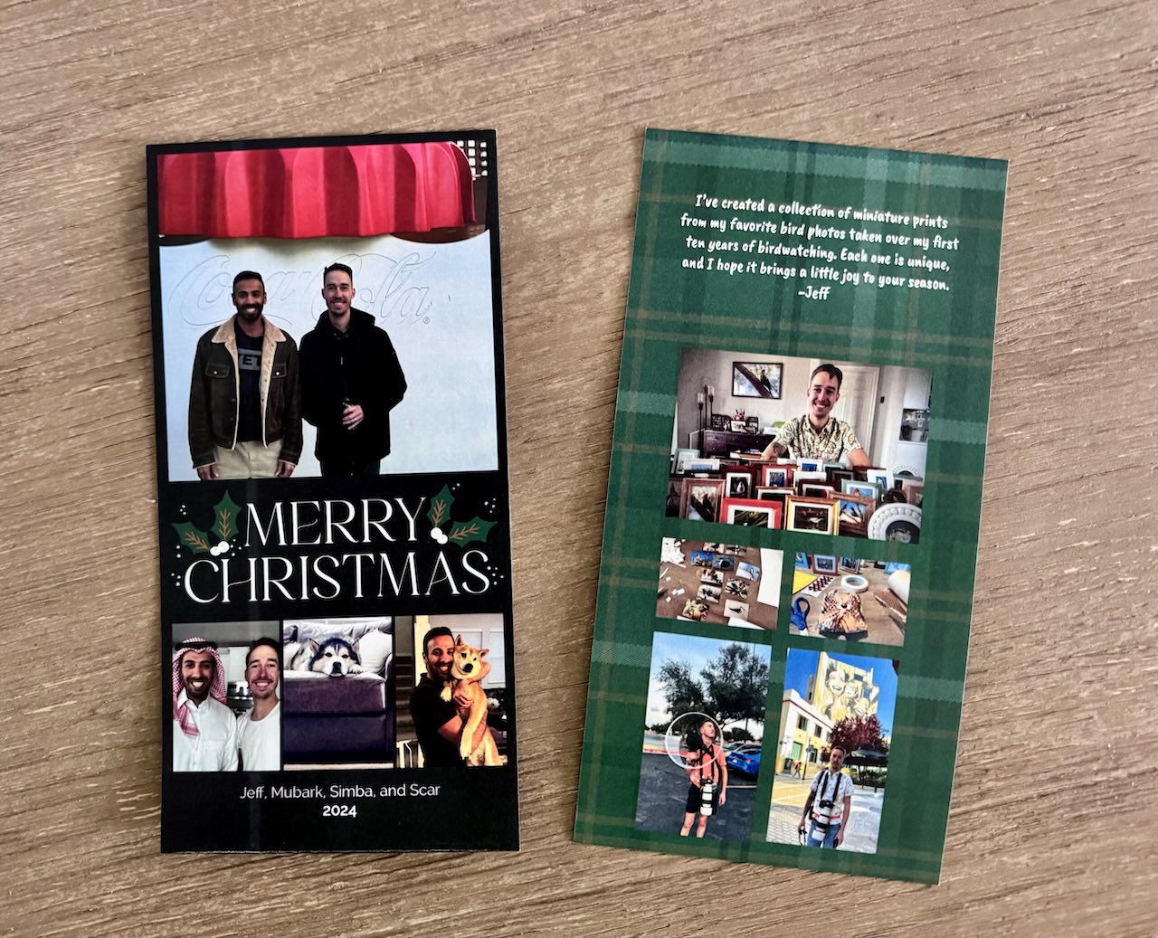 This printed holiday card was a last-minute addition to the project to so I could avoid handwriting 50 blank cards at the end.
