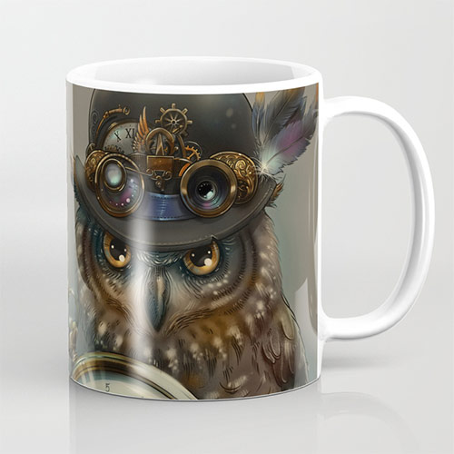 Steampunk Owl Coffee Mug