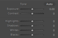 exposure and contrast settings