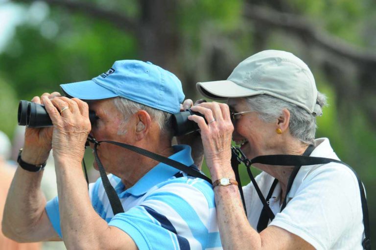 old people bird watchers