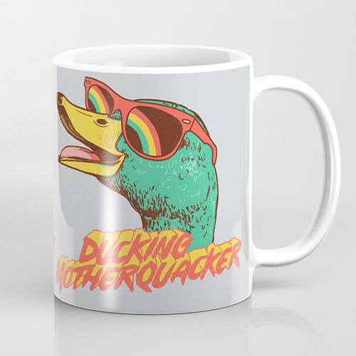 ducking motherquacker duck coffee mug