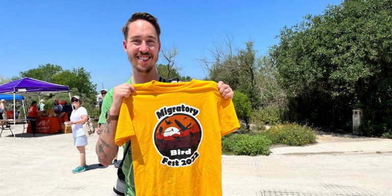 jeff at bird fest mitchell lake audubon center 2022