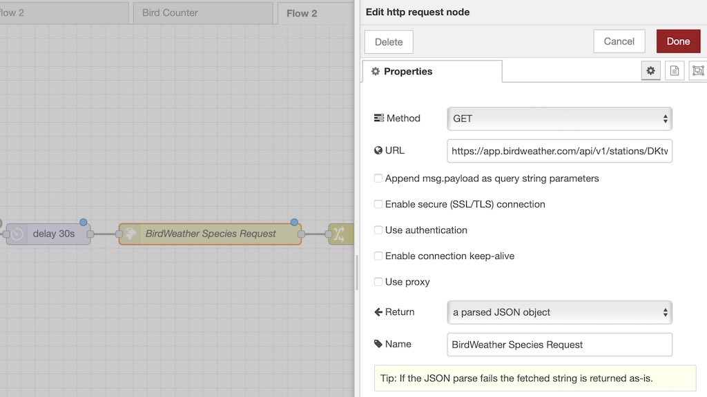 nodered request species