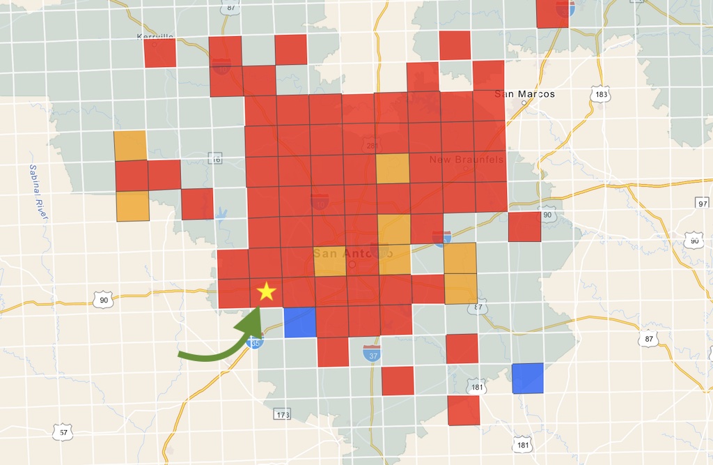 survey square selection Bexar County