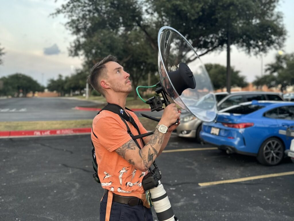 jeff with wildtronics parabolic mic