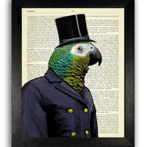 parrot dictionary artwork print