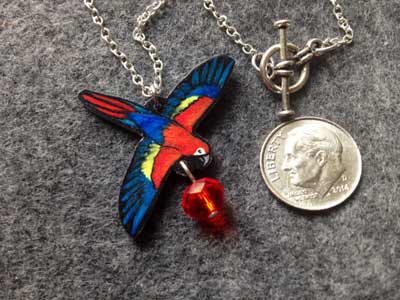 macaw parrot necklace