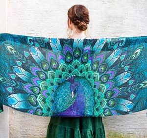peacock-bird-scarf