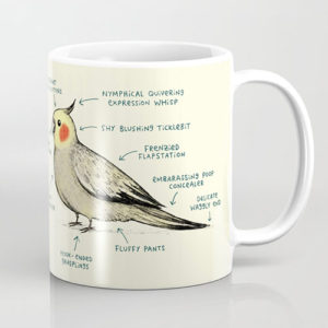 anatomy of a cockatiel mug