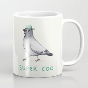 super coo pigeon coffee mug