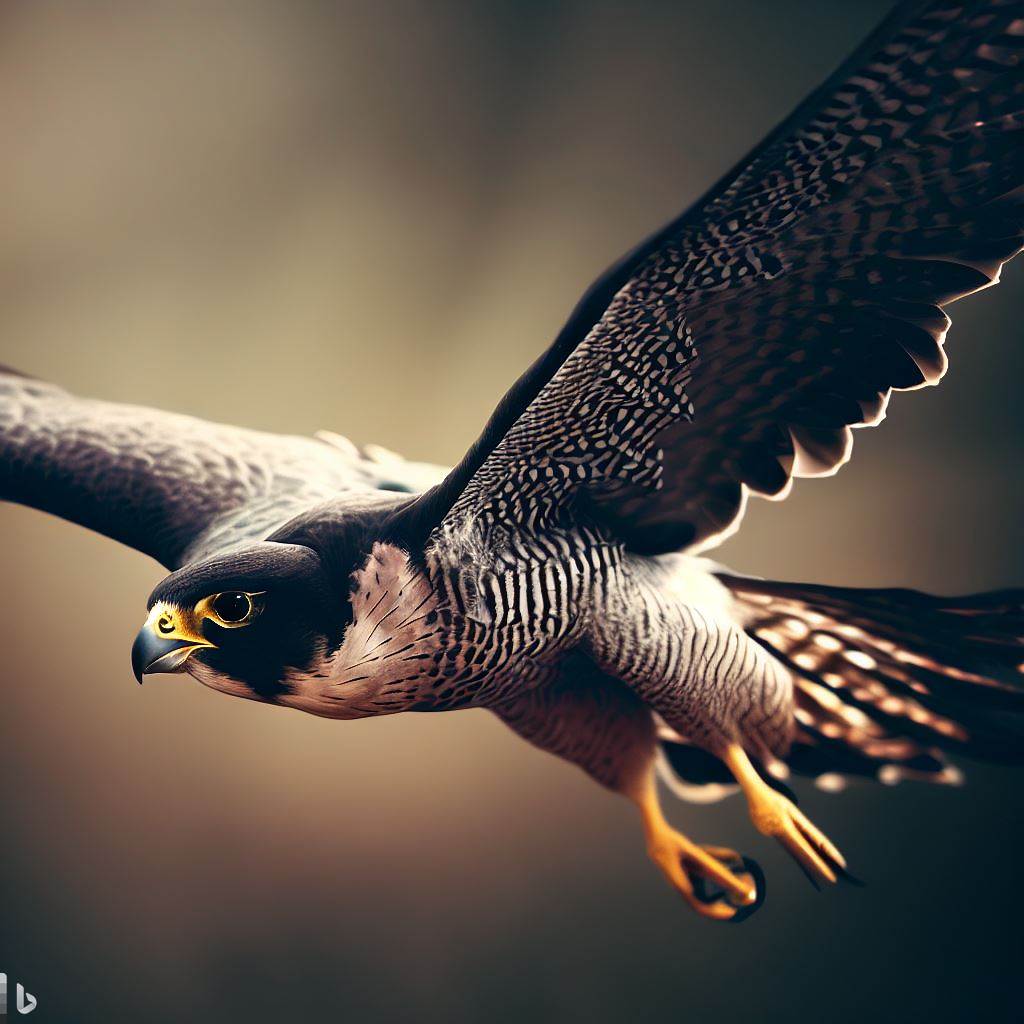 ai-generated peregrine falcon in flight